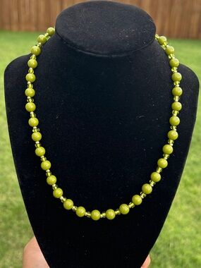 Green Beaded Necklace - Women Jewelry